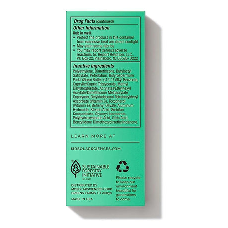 Sunscreen MDSolarsciences KidStick SPF 40 Stick 0.6 oz. Tottle Bottle