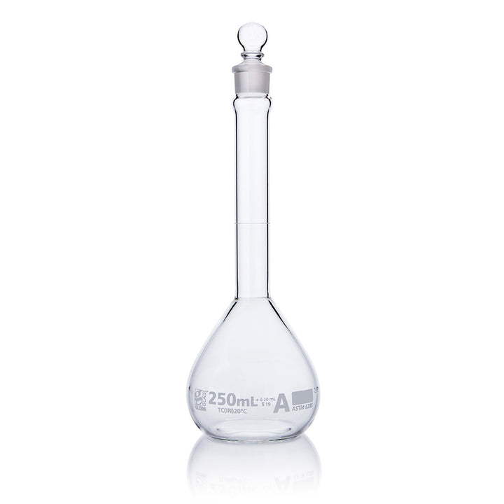 Volumetric Flask Globe Glass™ Class A / Wide Mouth Glass 250 Ml - Behope