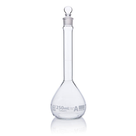 Volumetric Flask Globe Glass™ Class A ASTM Calibrated Glass Pennyhead Stopper - BeHope