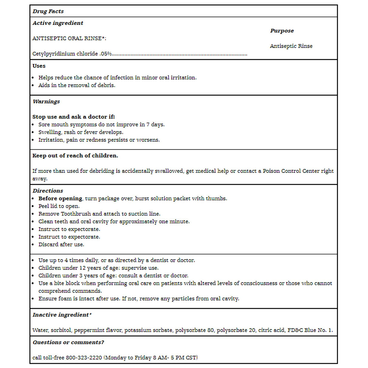 Oral Swab Toothette® Plus Mouthwash Foam Tip 2 per Pack - BeHope