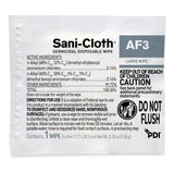 Surface Disinfectant Cleaner Sani-Cloth® AF3 Premoistened Germicidal Manual Pull Wipe 50 Count Individual Packet Unscented NonSterile - BeHope