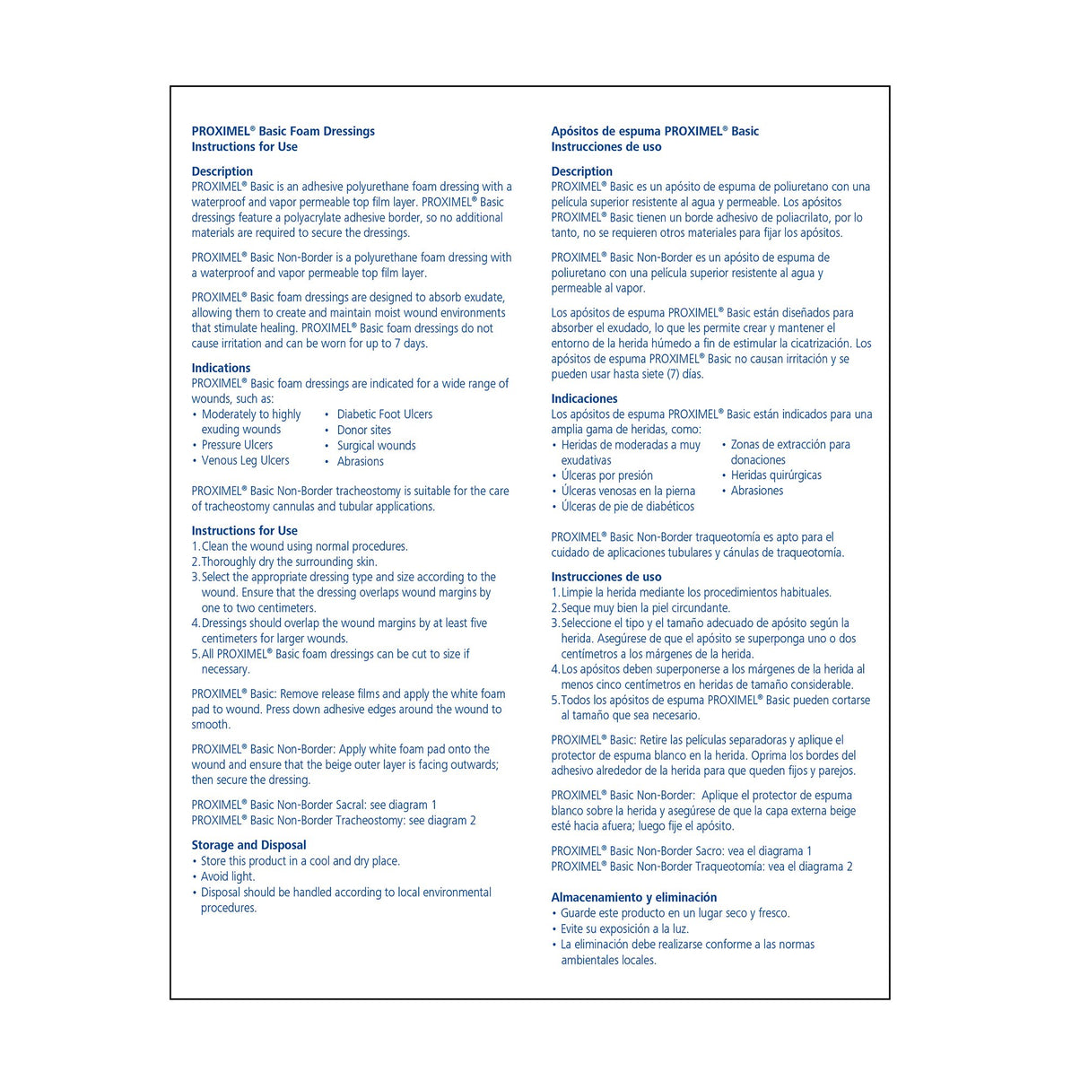 Foam Dressing Proximel Basic Non-Border 4 X 4 Inch Without Border Waterproof Film Backing Nonadhesive Square Sterile