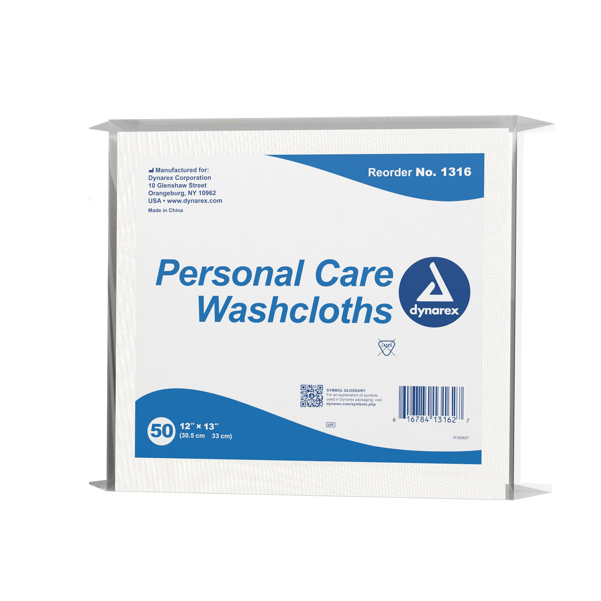 Washcloth Dynarex® 12 X 13 Inch White Disposable - BeHope