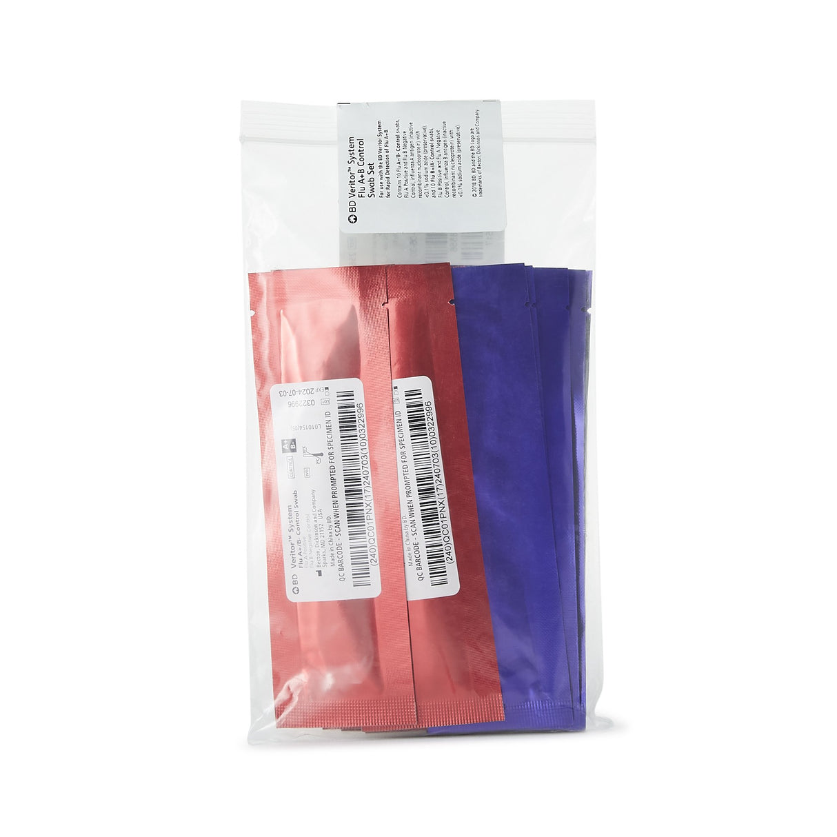 BD Veritor™ System Control Swab Set for Flu A+B Tests - BeHope