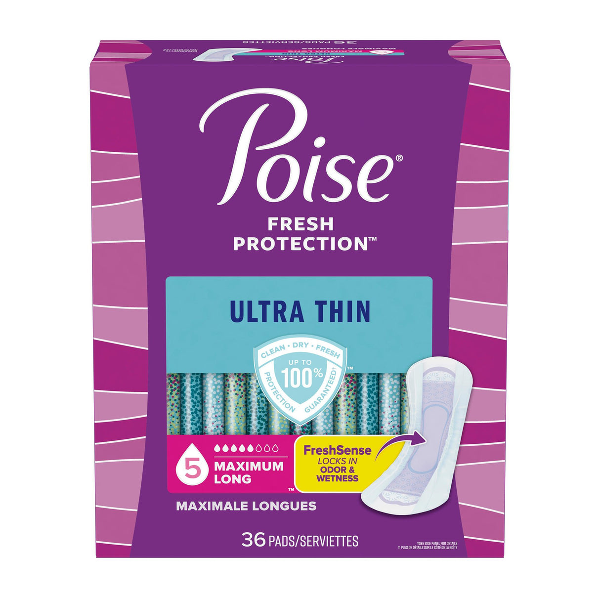 Bladder Control Pad Poise® Fresh Protection™ Ultra Thin 14.1 Inch Length Heavy Absorbency Sodium Polyacrylate Core One Size Fits Most - BeHope