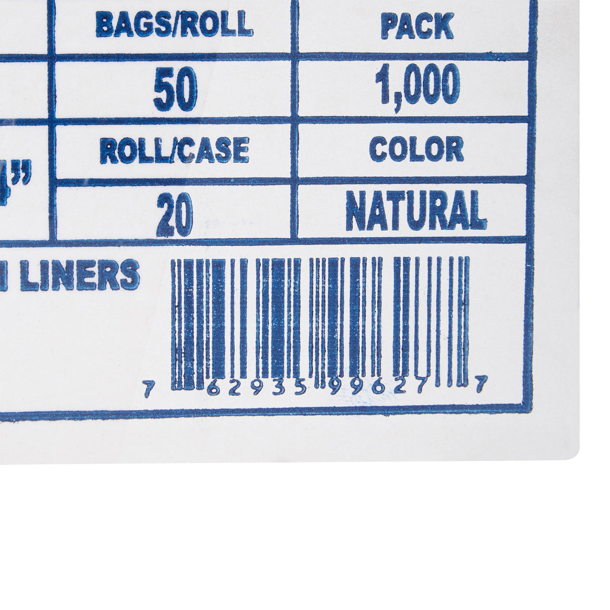 Trash Bag McKesson 10 gal. Clear HDPE 5 Mic. 24 X 24 Inch Star Seal Bottom Coreless Roll