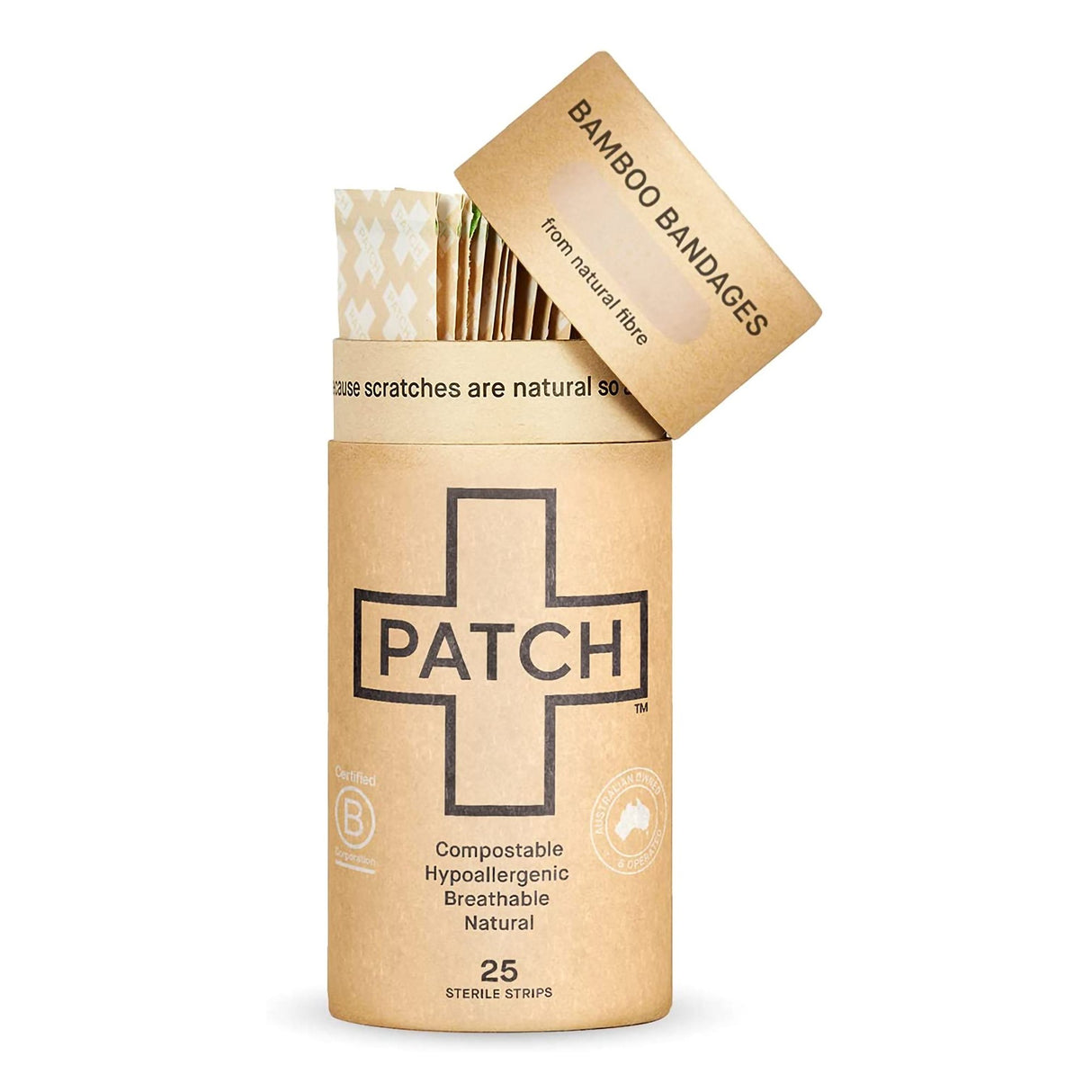 Adhesive Strip Patch™ Bamboo Tan 3/4 X 3 Inch Sterile - BeHope