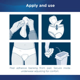 Bladder Control Pad Attends Discreet 15 Inch Length Moderate Absorbency Polymer Core One Size Fits Most