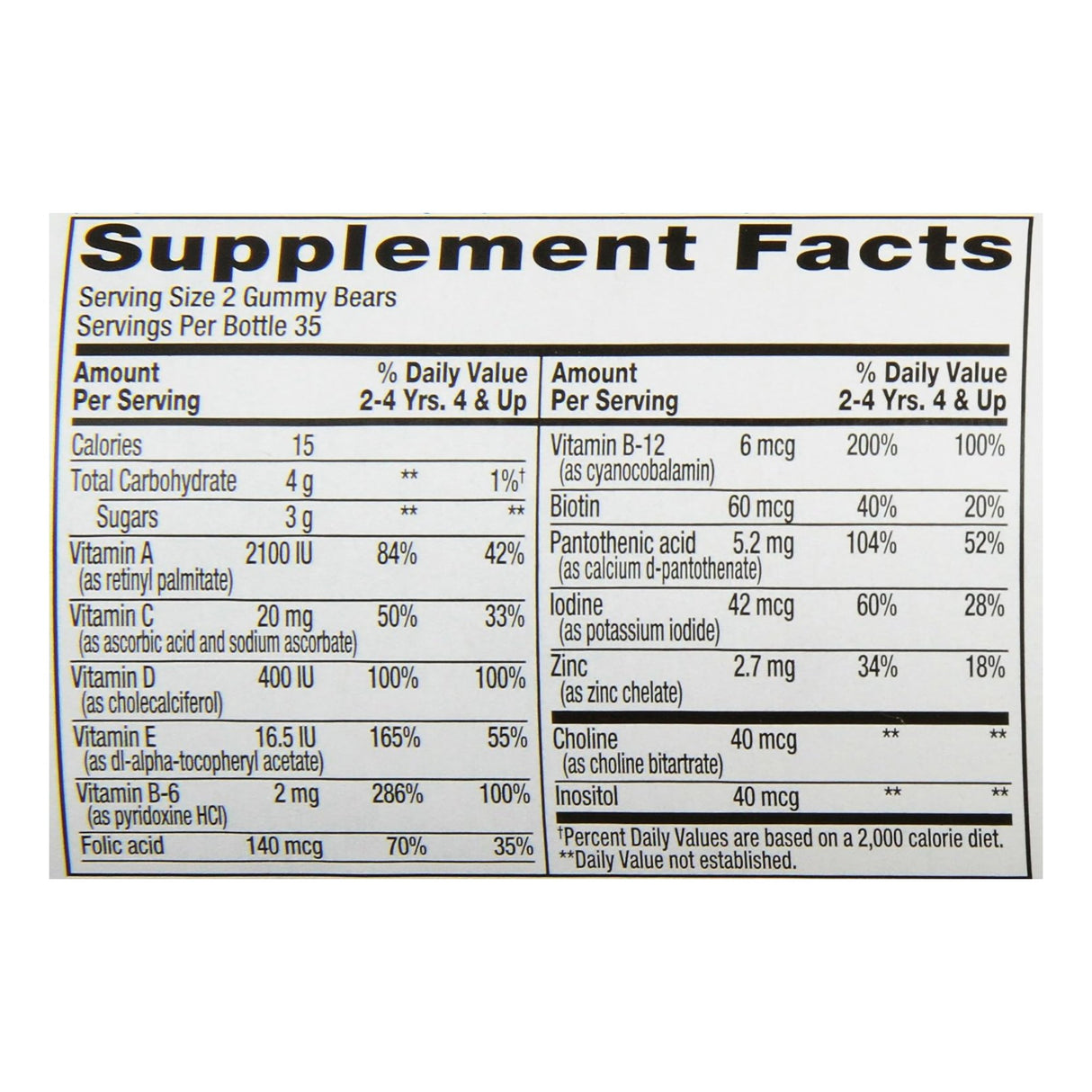 Multivitamin Supplement L'il Critters® Vitamin A / Ascorbic Acid / Vitamin D 2,100 IU - 400 IU - 20 mg Strength Gummy 70 per Bottle Assorted Fruit Flavor - BeHope