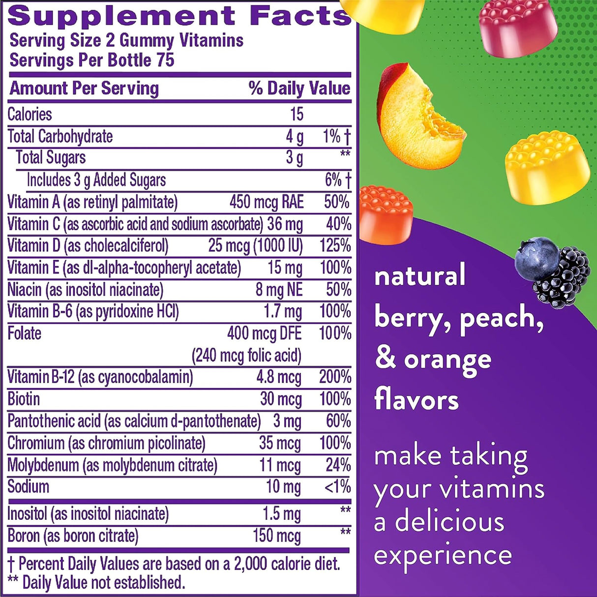 Multivitamin Supplement Vitafusion® MultiVites® Vitamin A / Ascorbic Acid / Vitamin D 2,500 IU - 800 IU - 20 mg Strength Gummy 150 per Bottle Assorted Fruit Flavor - BeHope