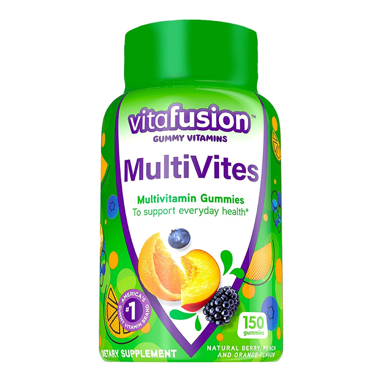 Multivitamin Supplement Vitafusion® MultiVites® Vitamin A / Ascorbic Acid / Vitamin D 2,500 IU - 800 IU - 20 mg Strength Gummy 150 per Bottle Assorted Fruit Flavor - BeHope