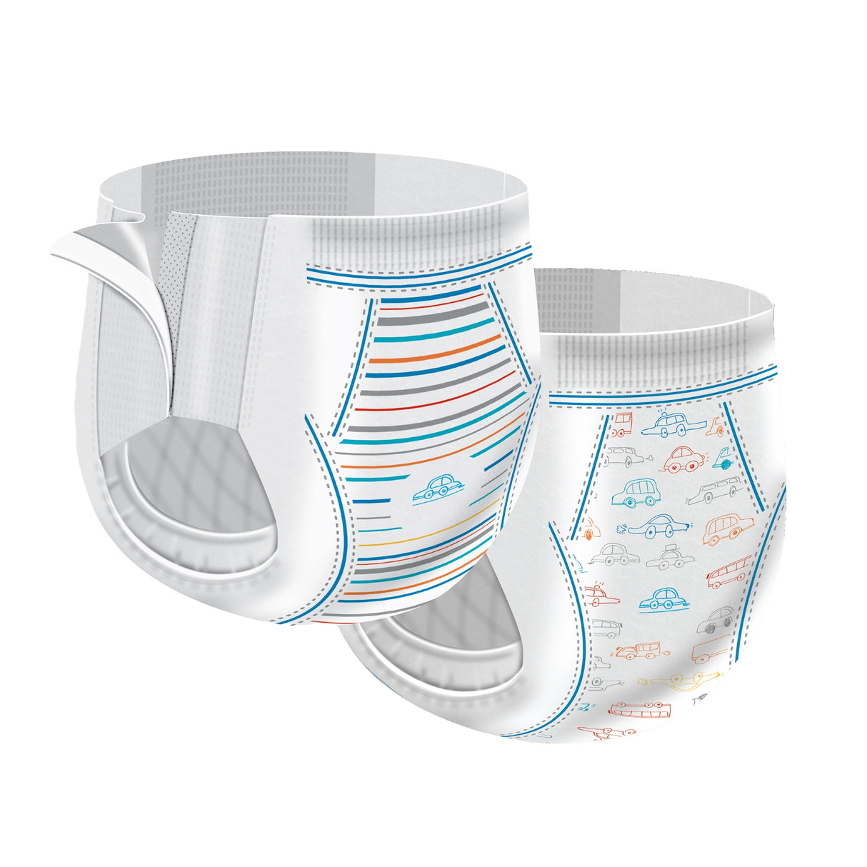 Male Toddler Training Pants Cutie Pants® Size 2T to 3T Disposable Heavy Absorbency - BeHope
