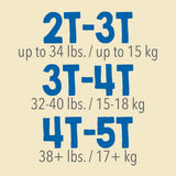 Male Toddler Training Pants Cutie Pants® Size 2T to 3T Disposable Heavy Absorbency - BeHope