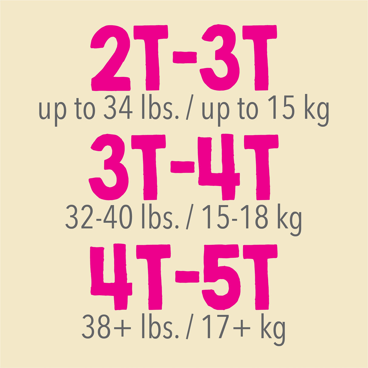 Female Toddler Training Pants Cutie Pants® Size 2T to 3T Disposable Heavy Absorbency - BeHope