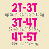 Female Toddler Training Pants Cutie Pants® Size 3T to 4T Disposable Heavy Absorbency - BeHope