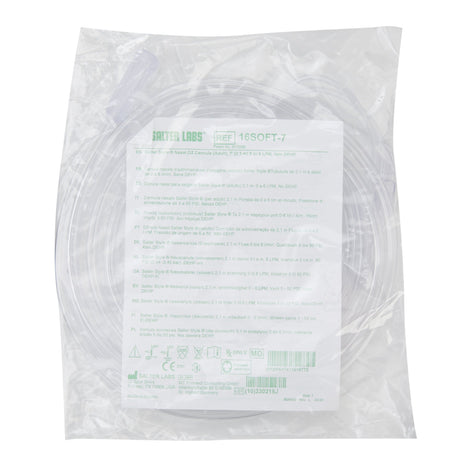 Nasal Cannula Salter Soft Adult Curved Prongs 7 Foot Tubing - BeHope