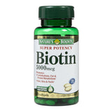 Biotin Supplement Nature's Bounty® Vitamin B7 5,000 mcg Strength Softgel 72 per Bottle - BeHope