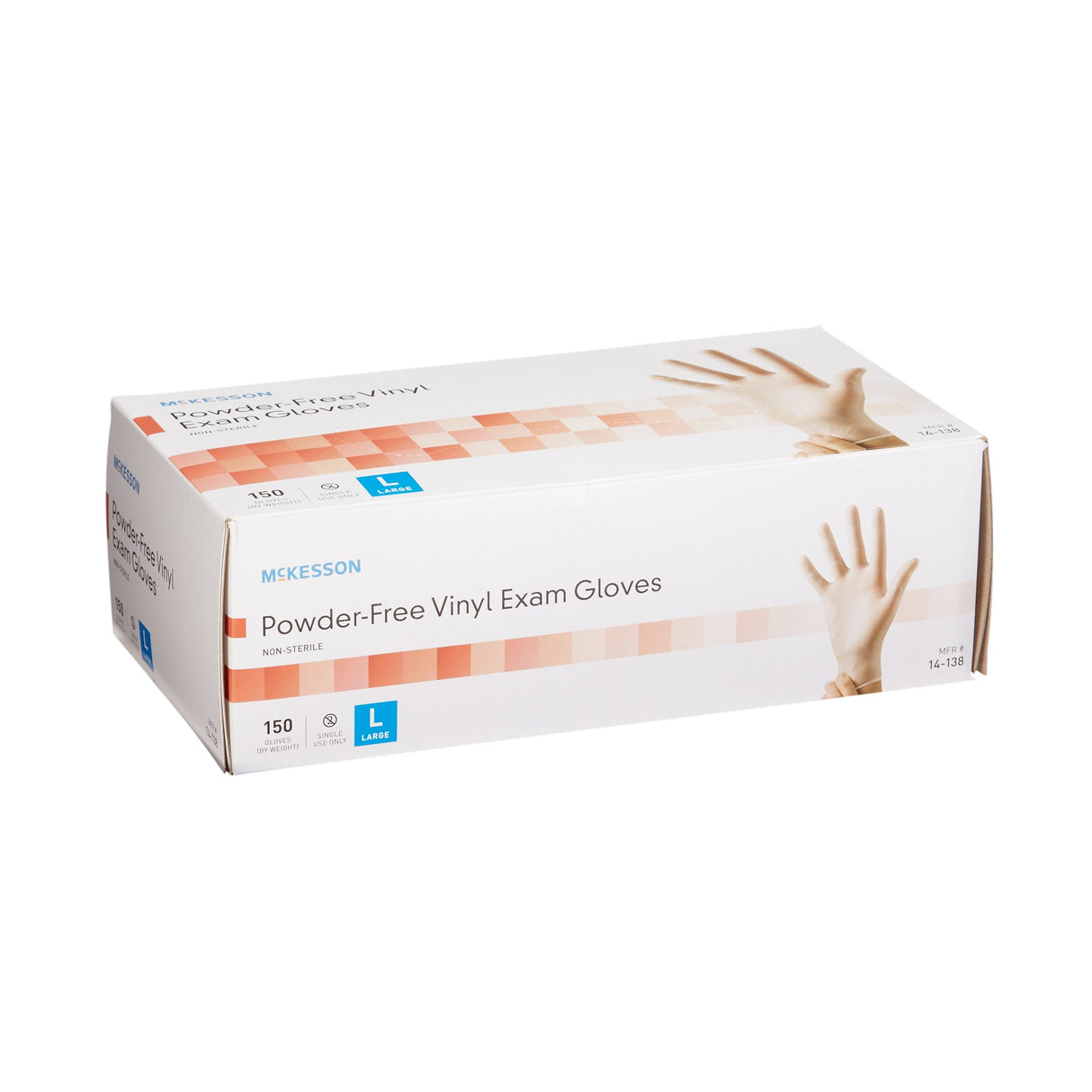 Exam Glove McKesson Large NonSterile Vinyl Standard Cuff Length Smooth Clear Not Rated - BeHope