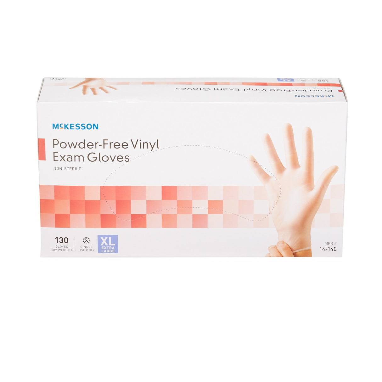 Exam Glove McKesson X-Large NonSterile Vinyl Standard Cuff Length Smooth Clear Not Rated - BeHope