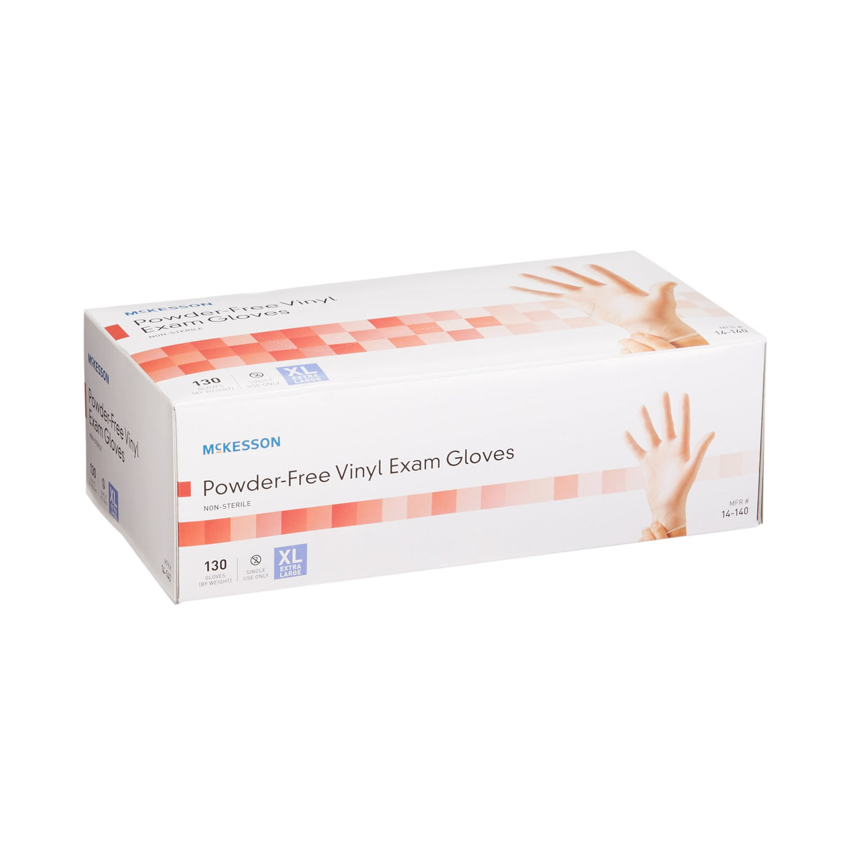 Exam Glove McKesson X-Large NonSterile Vinyl Standard Cuff Length Smooth Clear Not Rated - BeHope