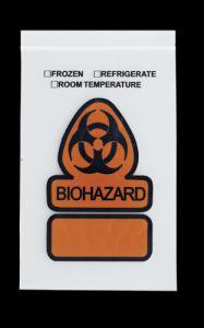 Specimen Transport Bag RD Plastics 4 X 6 Inch Zip Closure Biohazard Symbol / Storage Instructions NonSterile - BeHope