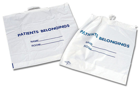 Patient Belongings Bag Medline 18 X 20 Inch Plastic Snap Closure White - BeHope
