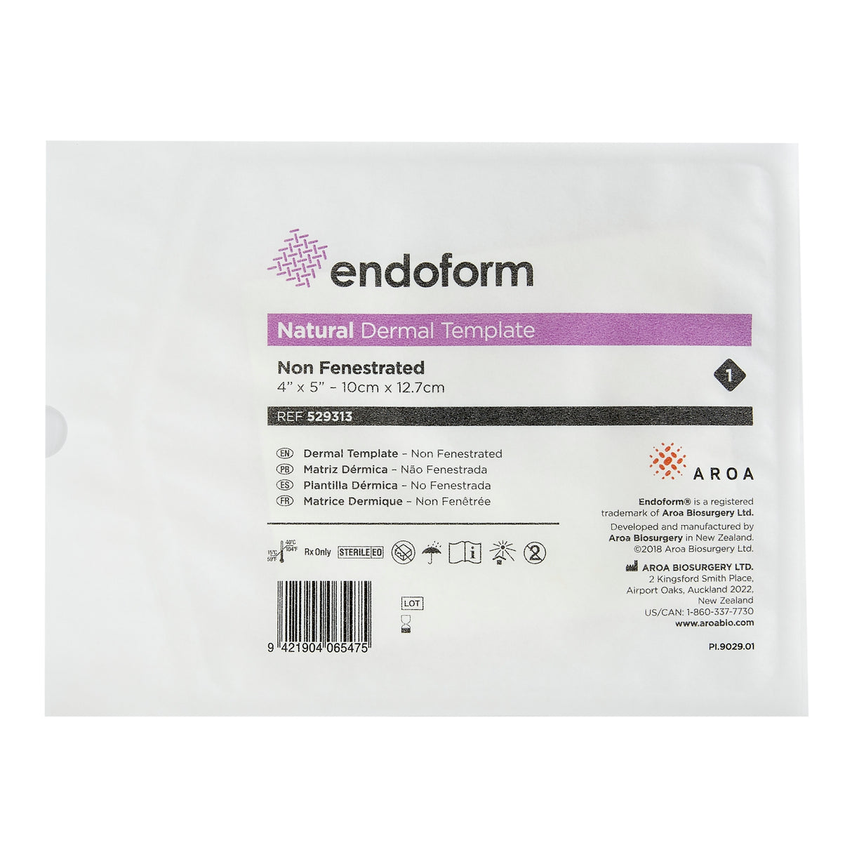 Collagen Dressing with ECM EndoformÂ® Natural Dermal Template 4 X 5 Inch Rectangle Sterile - BeHope