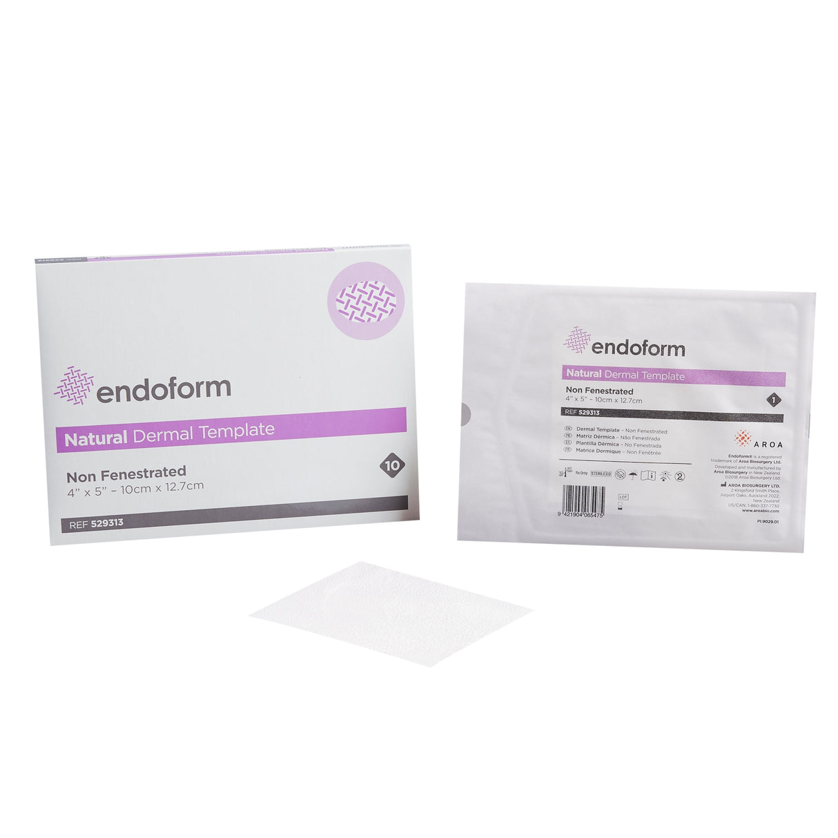 Collagen Dressing with ECM EndoformÂ® Natural Dermal Template 4 X 5 Inch Rectangle Sterile - BeHope