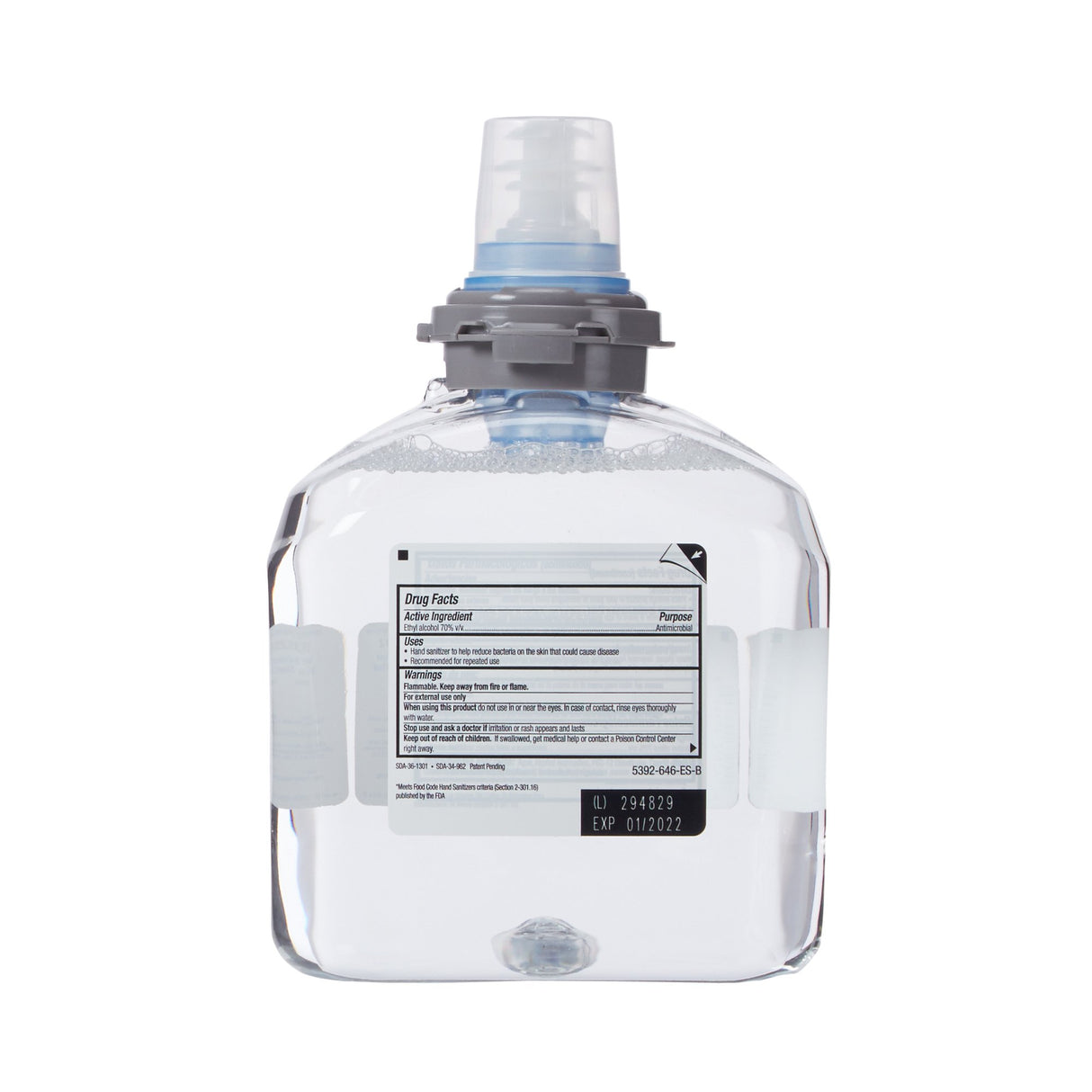 Hand Sanitizer Purell® Advanced 1,200 mL Ethyl Alcohol Foaming Dispenser Refill Bottle - BeHope
