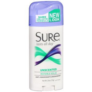 Antiperspirant / Deodorant Sure® Solid 2.6 oz. Unscented - BeHope