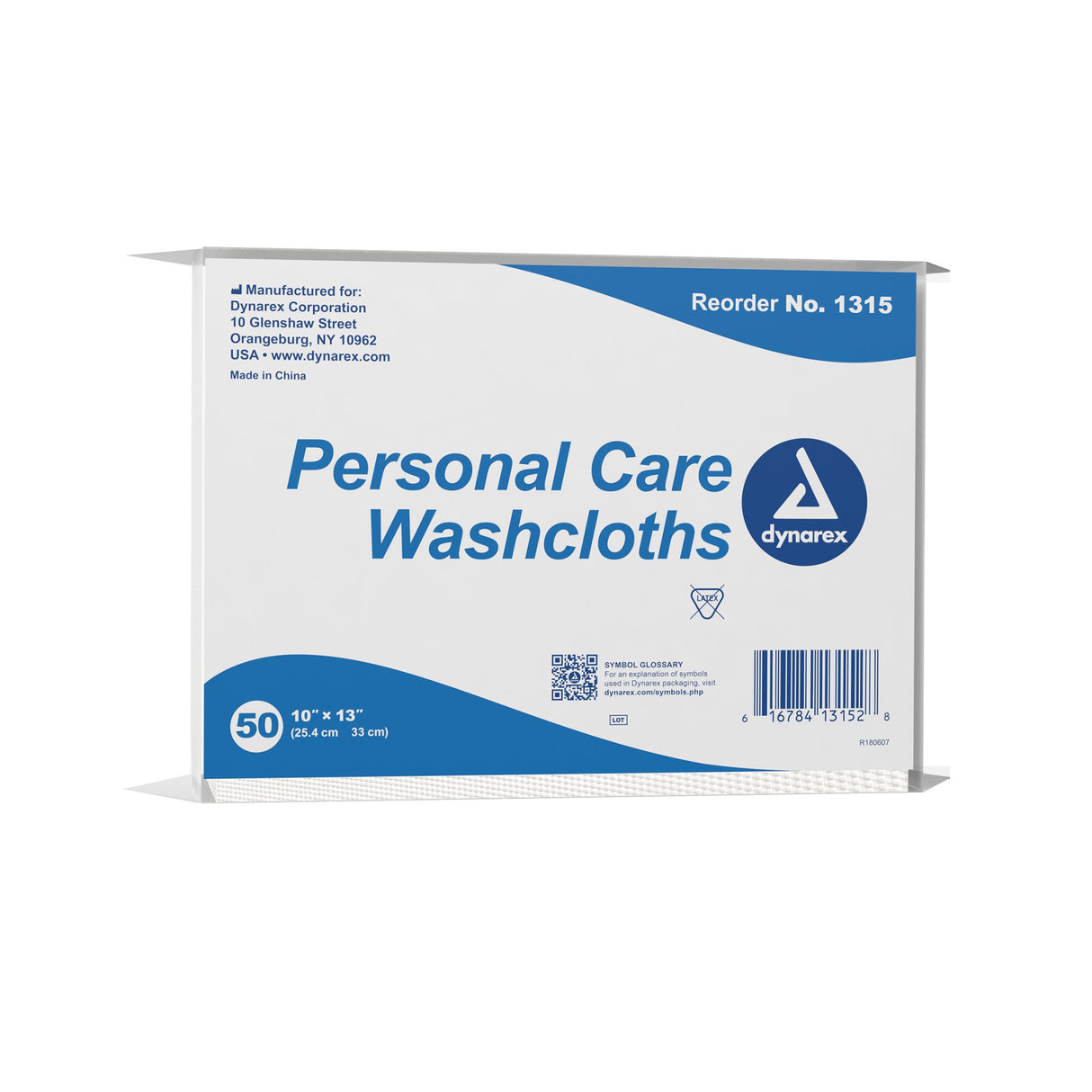 Washcloth Dynarex® 10 X 13 Inch White Disposable - BeHope