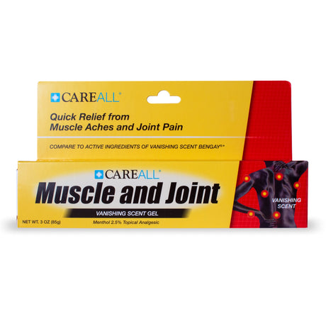 Topical Pain Relief CareAll® Muscle and Joint 2.5% Strength Menthol Topical Gel 3 oz. - BeHope