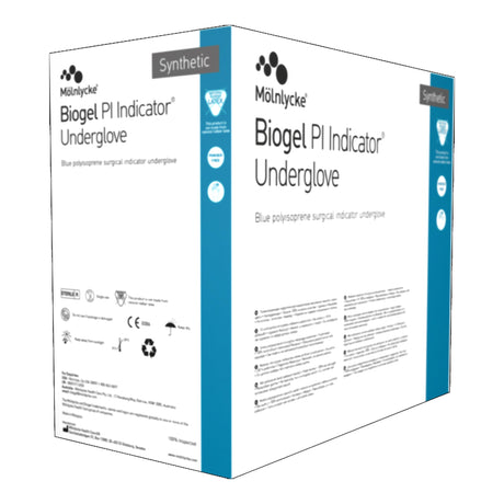 Surgical Underglove Biogel® PI Indicator® Underglove Size 9 Sterile Polyisoprene Standard Cuff Length Smooth Blue Chemo Tested - BeHope