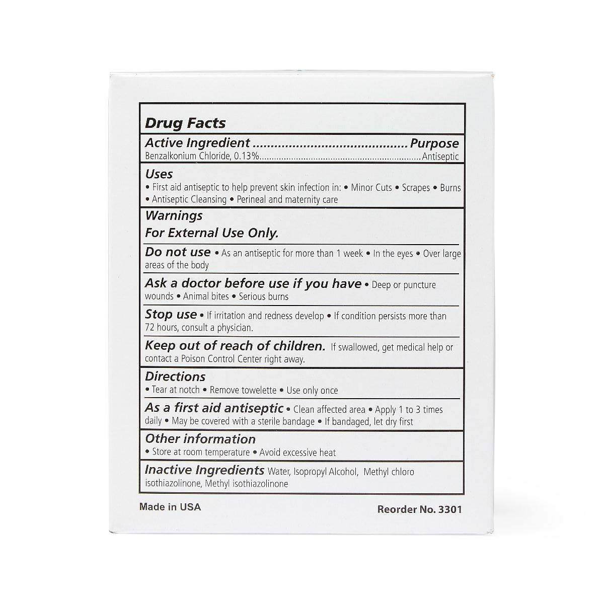 Antiseptic Skin Towelette Med Nap Individual Packet Alcohol Scent 100 Count - BeHope