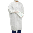 Cleanroom Lab Coat Contec® CritiGear™ White X-Large Knee Length Microporous Fabric Disposable - BeHope