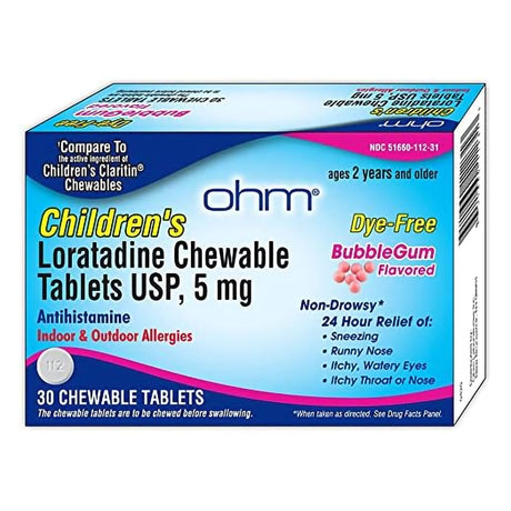 Children's Allergy Relief 5 mg Strength Chewable Tablet 30 per Box - BeHope