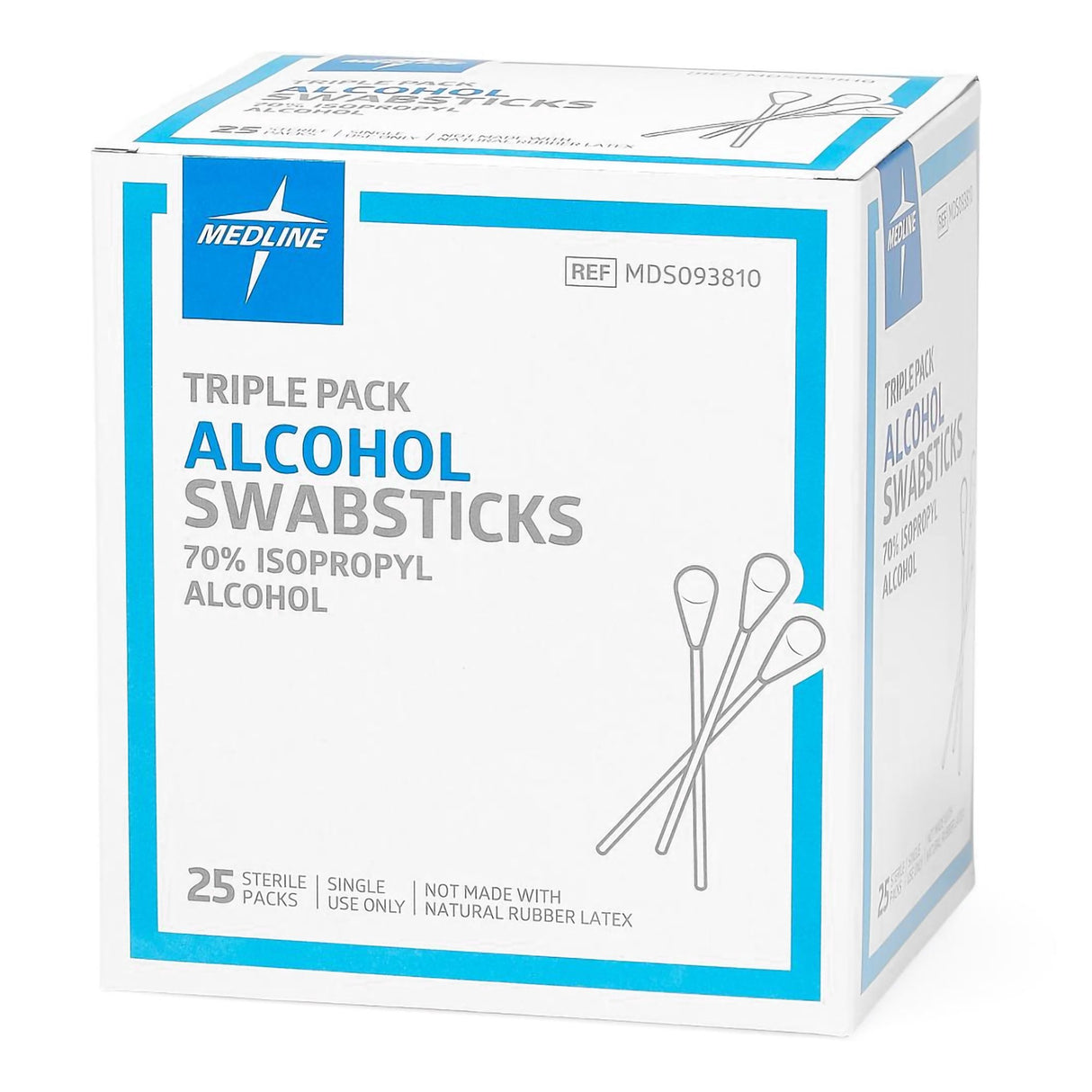 Impregnated Swabstick 70% Strength Isopropyl Alcohol Individual Packet Sterile - BeHope