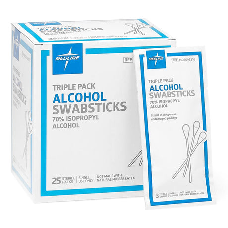 Impregnated Swabstick 70% Strength Isopropyl Alcohol Individual Packet Sterile - BeHope