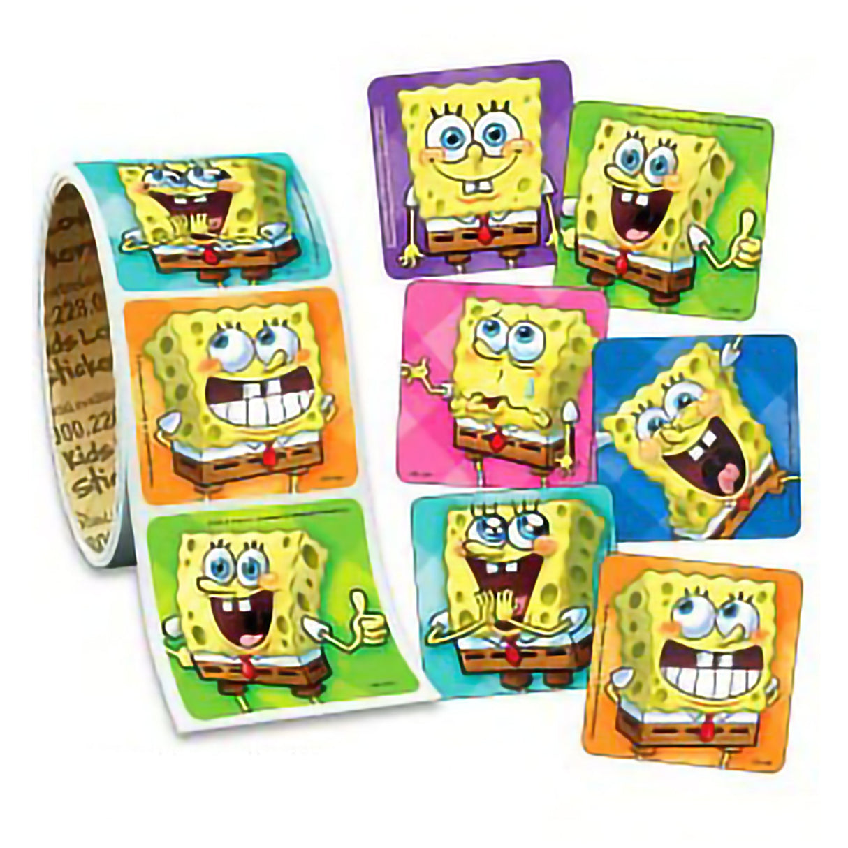 Disney® 100 per Roll SpongeBob Faces Sticker 1-5/8 Inch - BeHope