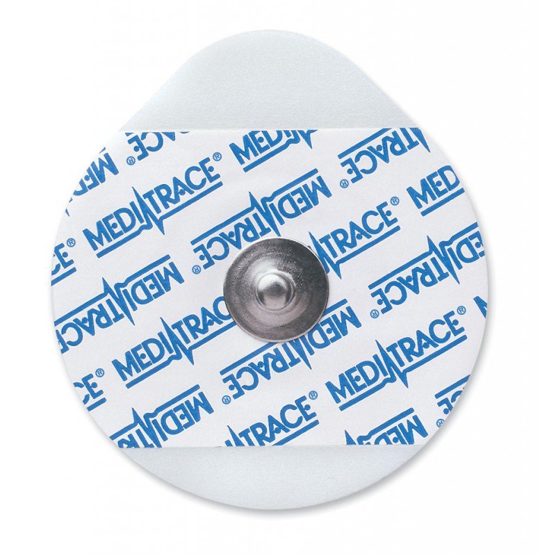 ECG Stress Electrode Snap Connector Conductive Adhesive Gel Foam Backing Adult Non-Radiolucent 5 per Pack - BeHope