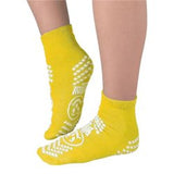 Slipper Socks Pillow Paws® Risk Alert® Terries™ Unisex Adult 2x-large All Around Tread Single Patient Use Yellow - Behope