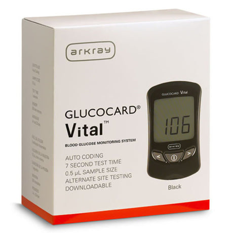 Blood Glucose Meter Glucocard® Vital™ Quick Accurate No Coding Portable - BeHope