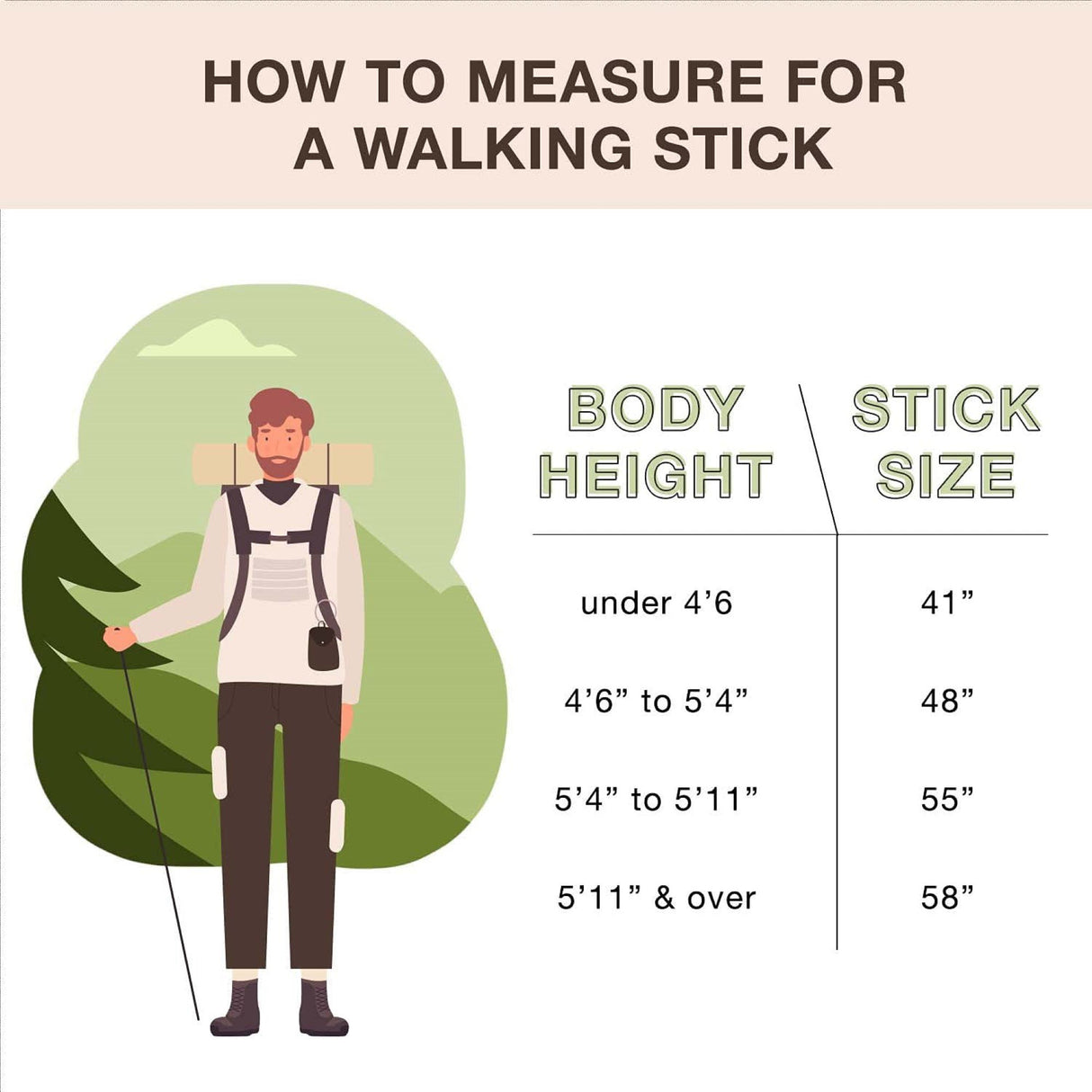 Walking Stick Brazos™ Twisted HitchHiker Wood 55 Inch Height Oak - BeHope
