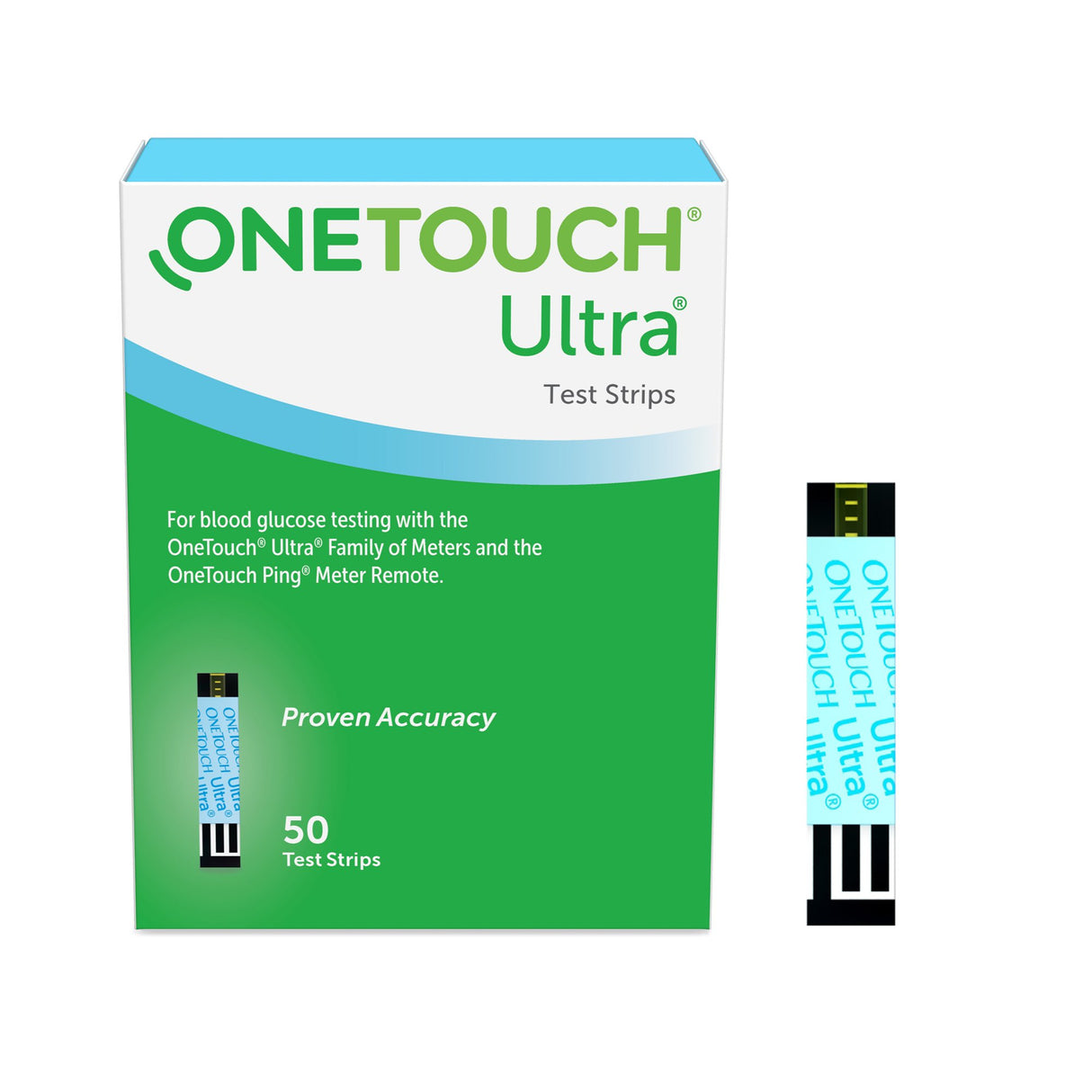 Blood Glucose Test Strips OneTouch® Ultra® Blue 50 Strips per Pack - BeHope