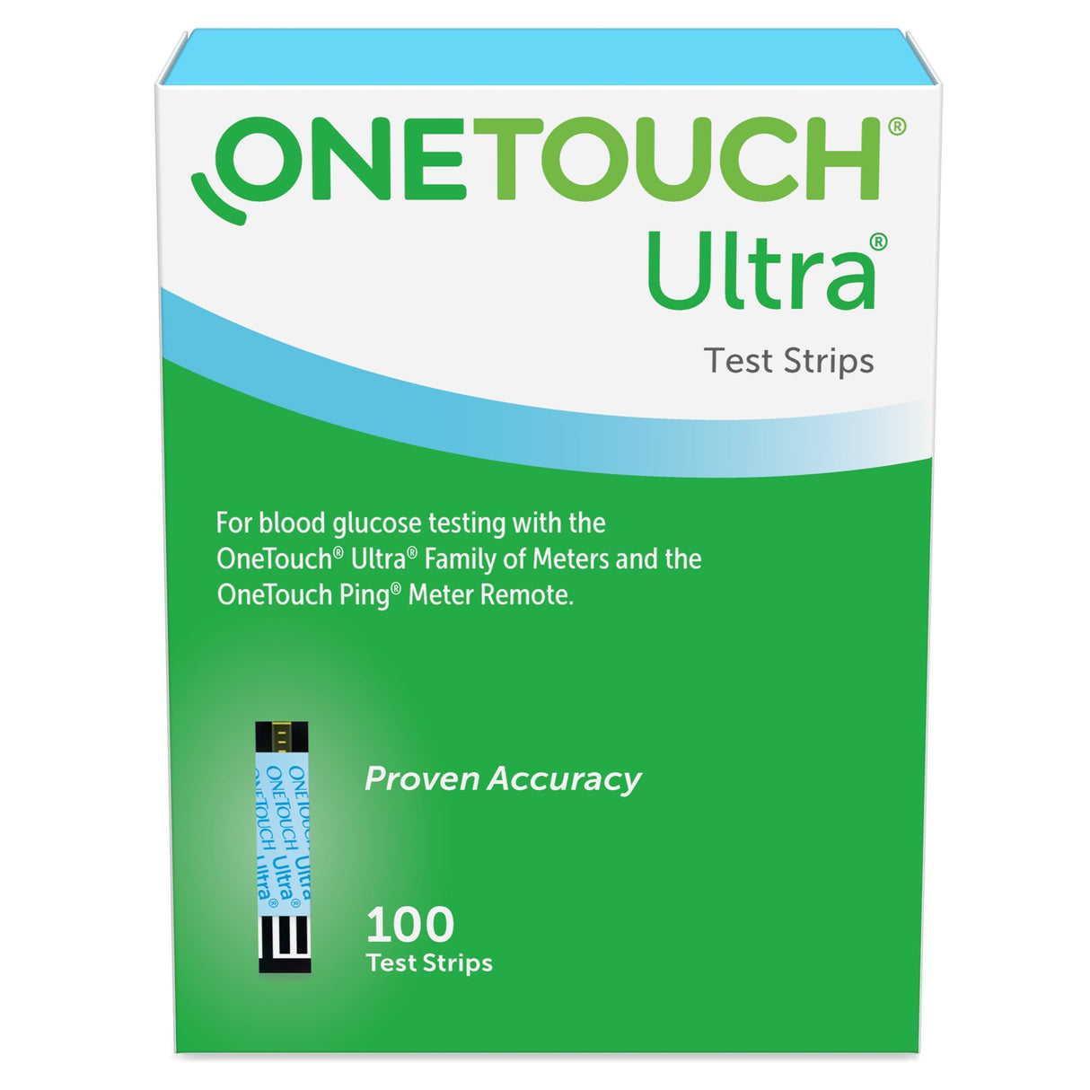 Blood Glucose Test Strips OneTouch® Ultra® Blue 100 Strips per Pack - BeHope
