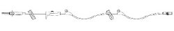 Primary IV Administration Set ICU Gravity 2 Ports 15 Drops / mL Drip Rate Without Filter 100 Inch Tubing Solution - BeHope