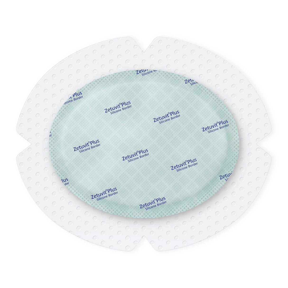 Super Absorbent Dressing Zetuvit Plus Silicone Border Silicone Adhesive 5 X 6 Inch Oval
