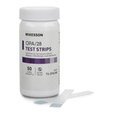 OPA Concentration Indicator McKesson OPA/28 Pad 50 Test Strips Bottle Single Use - BeHope