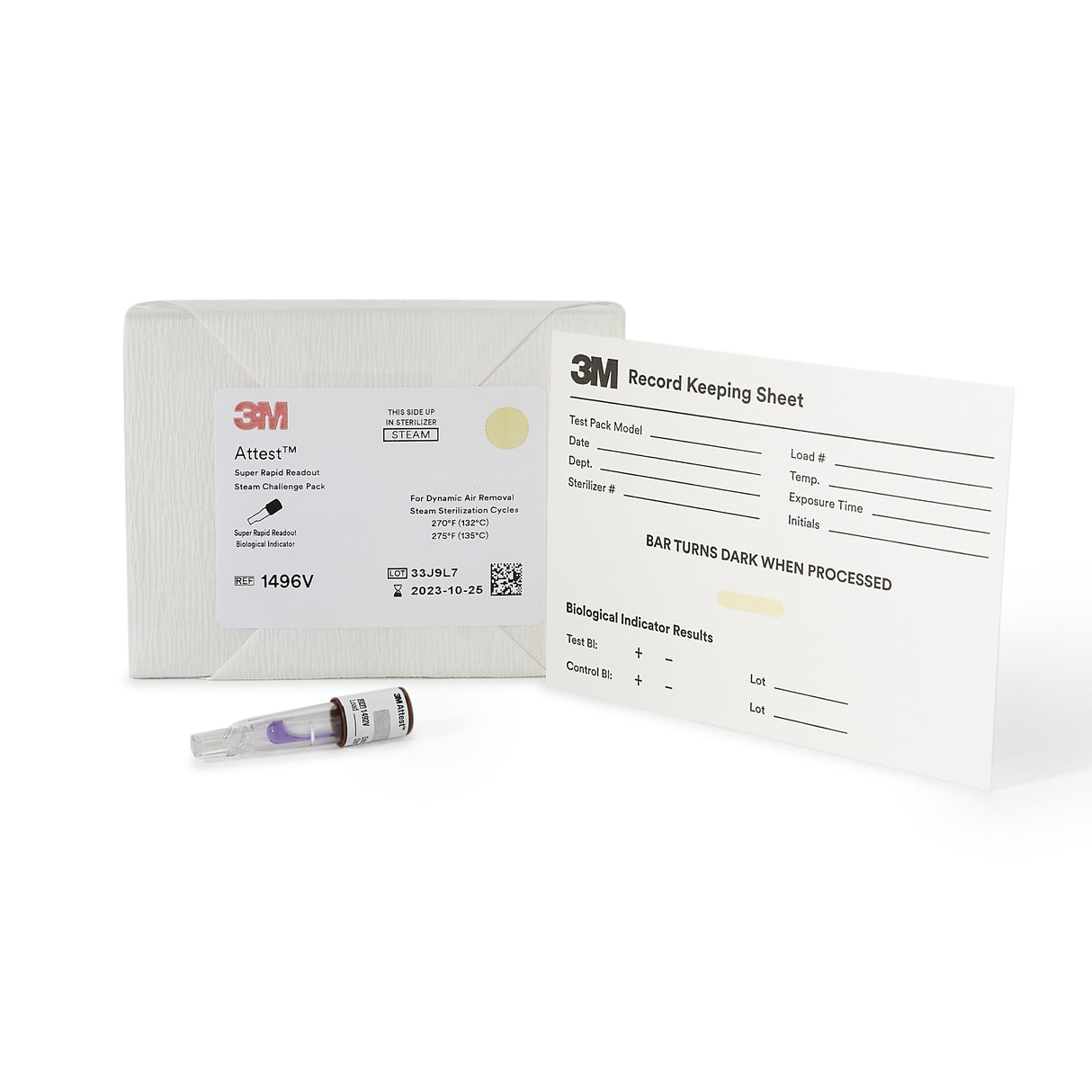 Attest™ Super Rapid Readout Sterilization Indicator Challenge Pack Steam - BeHope