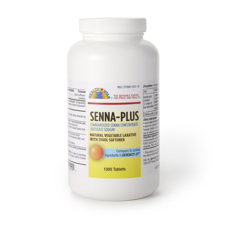 Stool Softener Laxative Health Star® Senna Plus Docusate Sodium Sennosides Tablets - BeHope